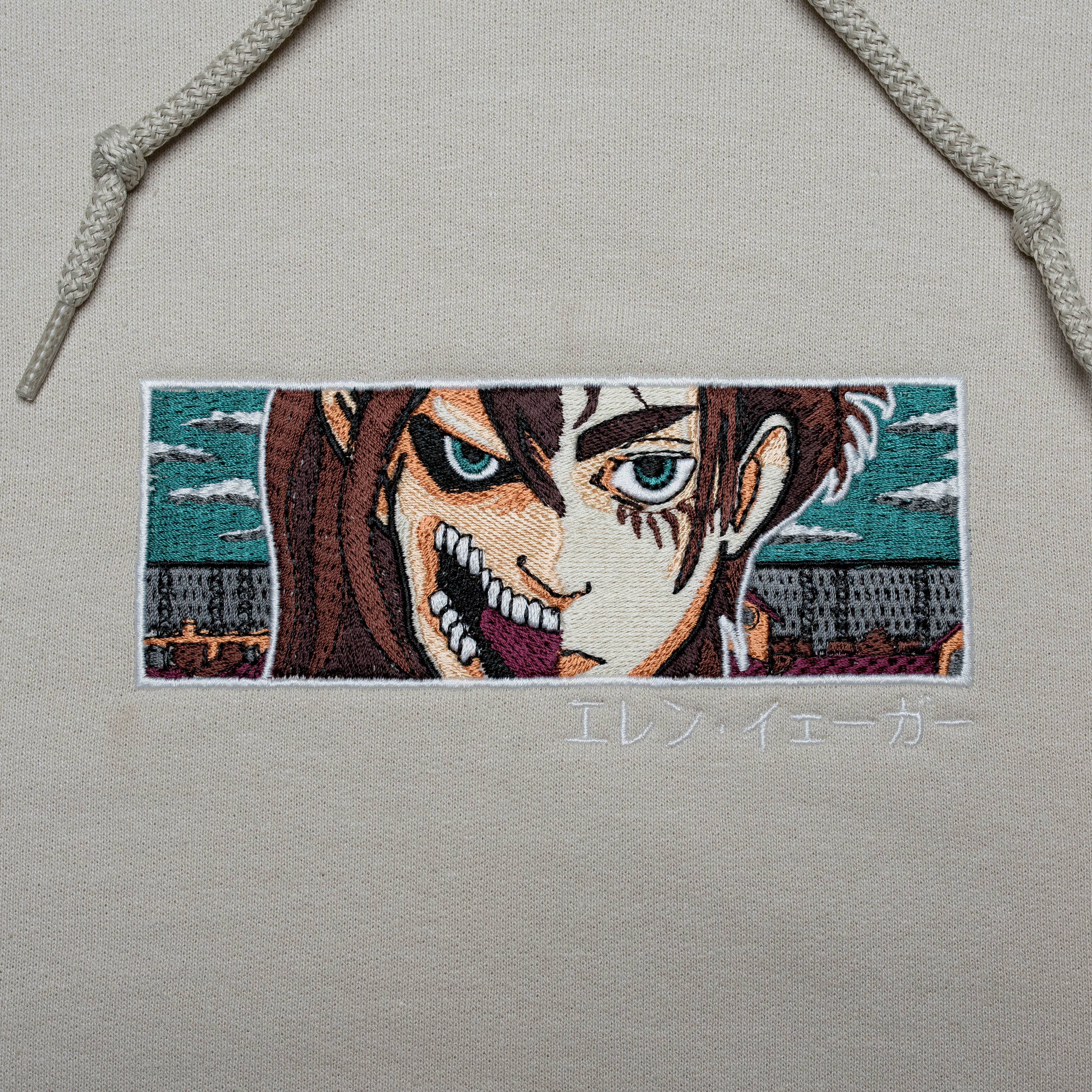 Eren Yeager Attack on Titan Embroidered Hoodie - Image 4