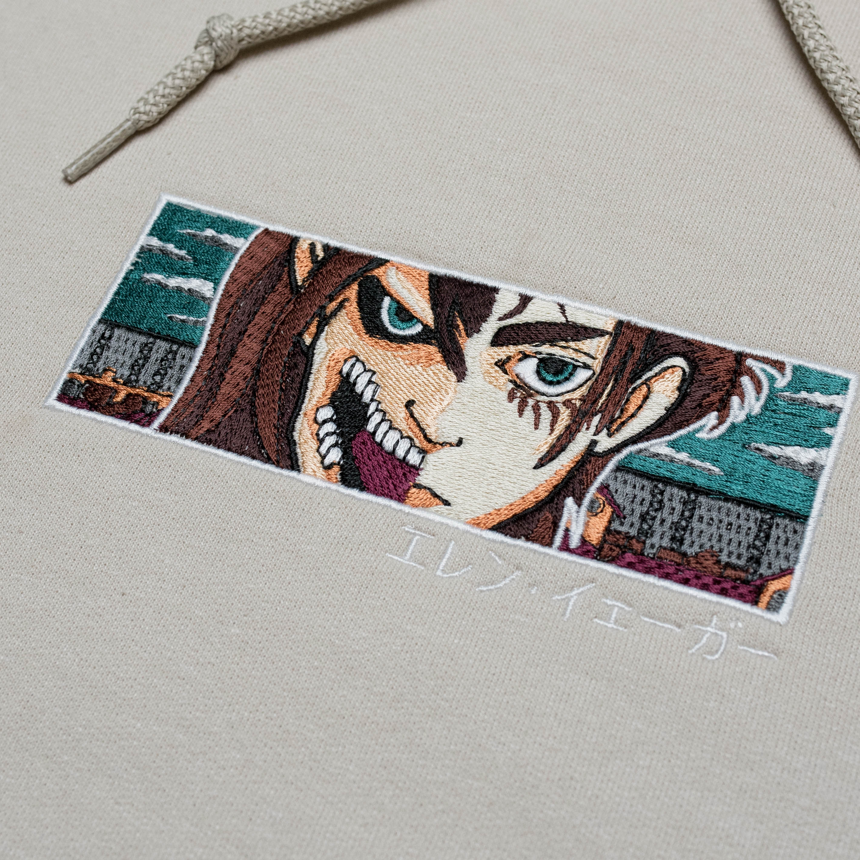 Eren Yeager Attack on Titan Embroidered Hoodie - Image 5