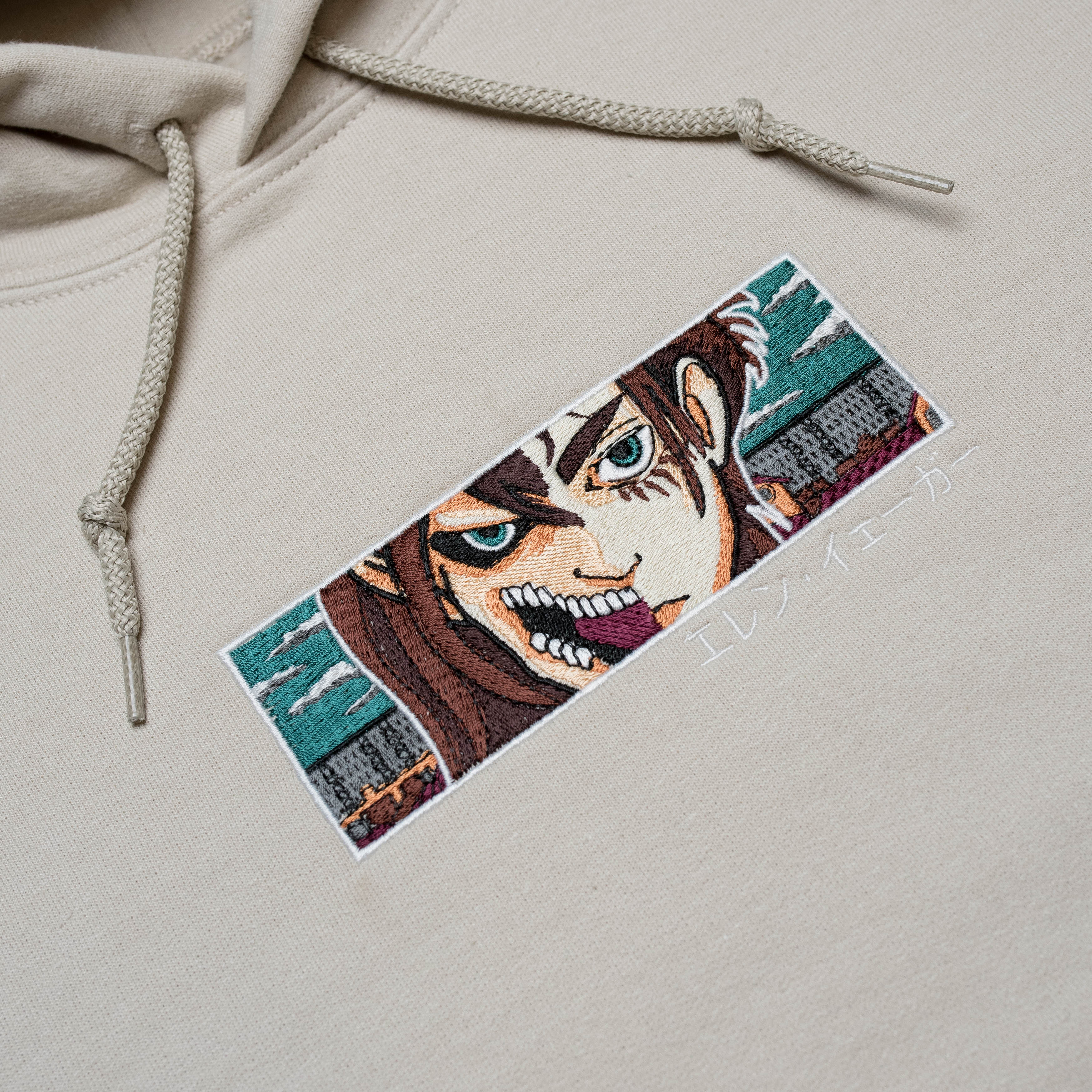 Eren Yeager Attack on Titan Embroidered Hoodie - Image 6