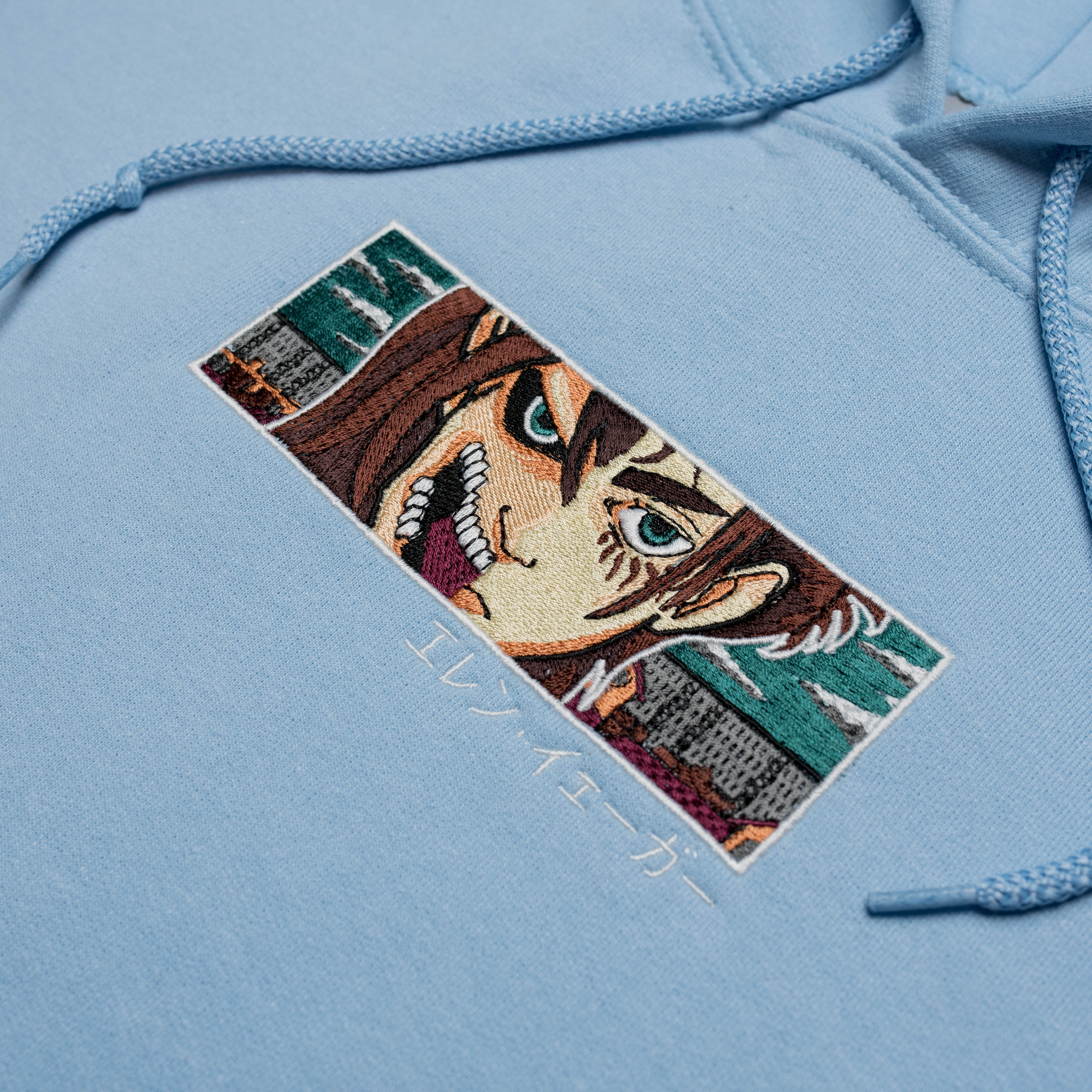 Eren Yeager Attack on Titan Embroidered Hoodie - Image 8