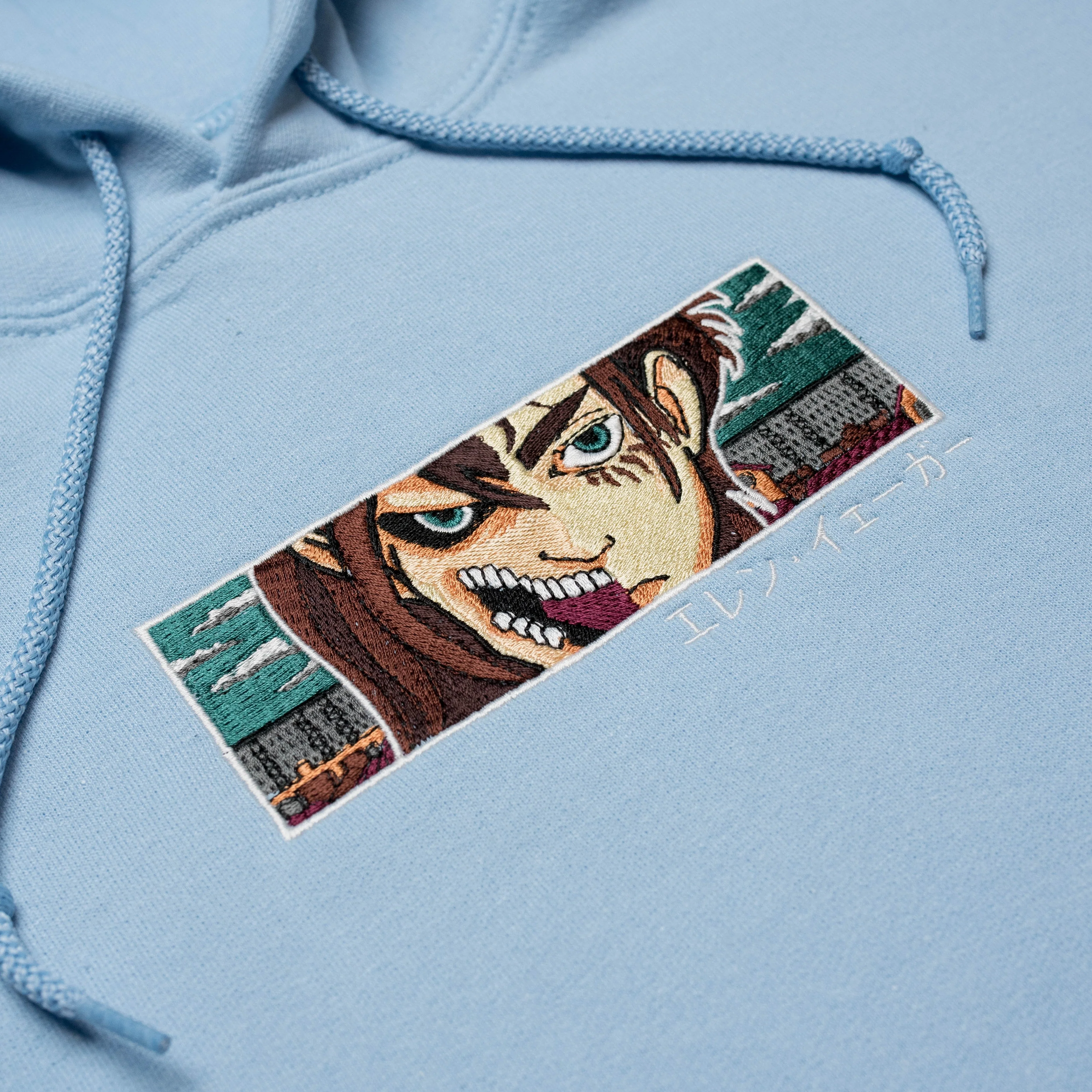 Eren Yeager Attack on Titan Embroidered Hoodie - Image 9